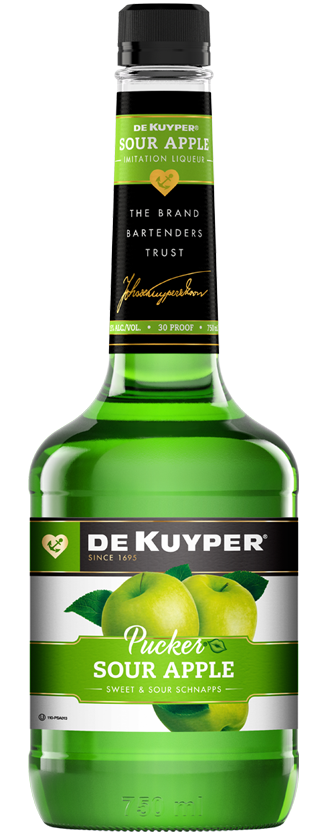 DE KUYPER PUCKER SOUR APPLE LTR