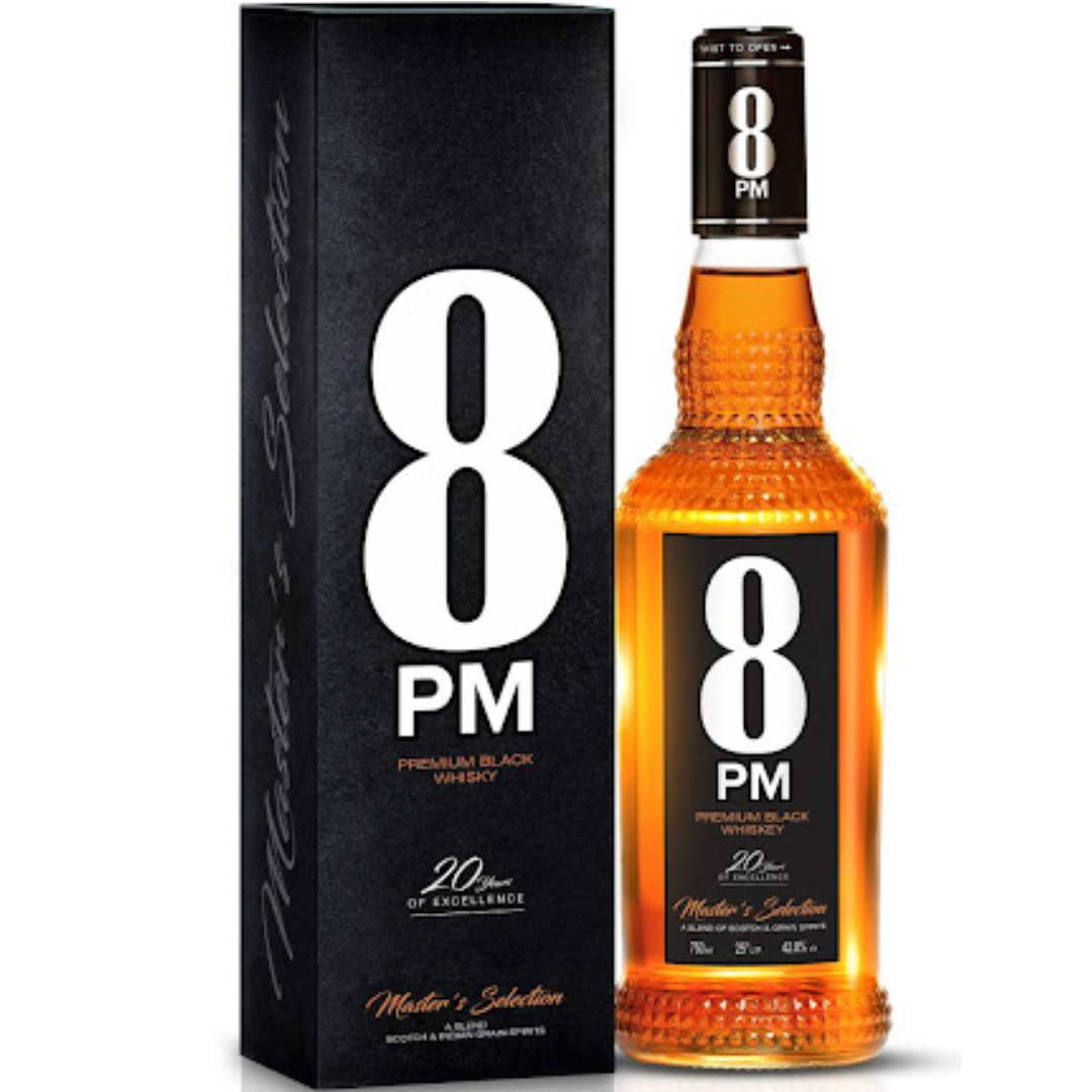8 PM BLACK PREMIUM WHISKEY 75CL