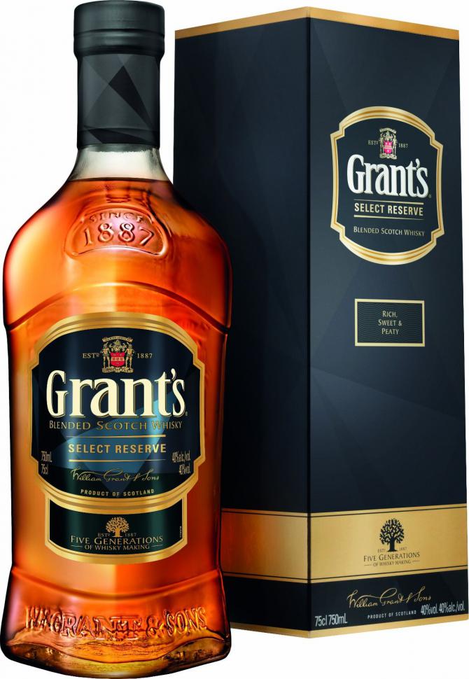GRANTS SELECT RESERVE WHISKEY 75CL