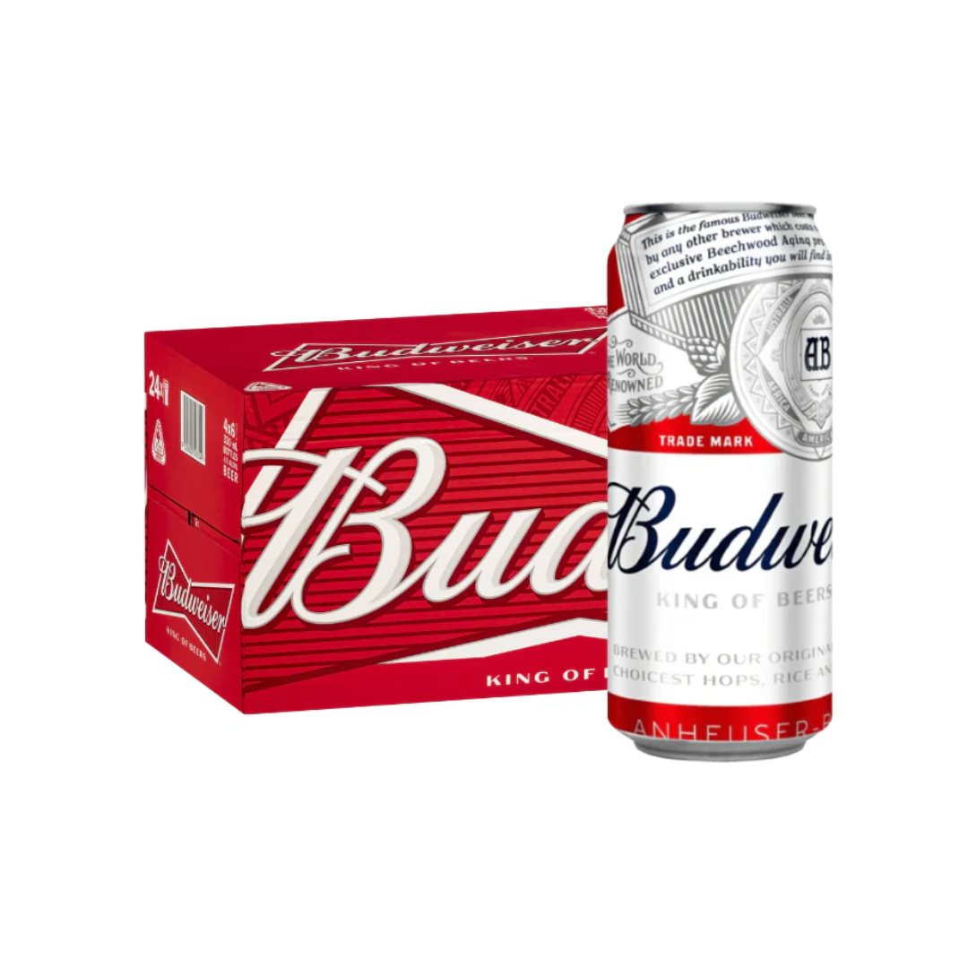 Budweiser beer cans case at Fujairah store
