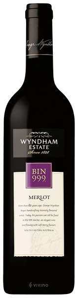 WYNDHAM ESTATE MERLOT BIN 999 - 75CL