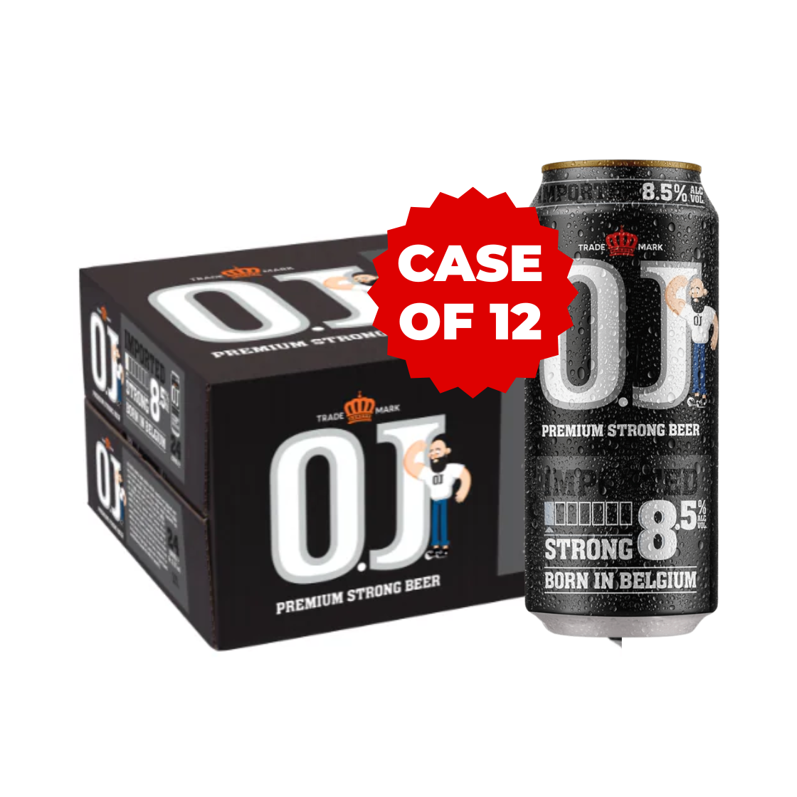 OJ 8.5% BEER CAN (12X50CL)