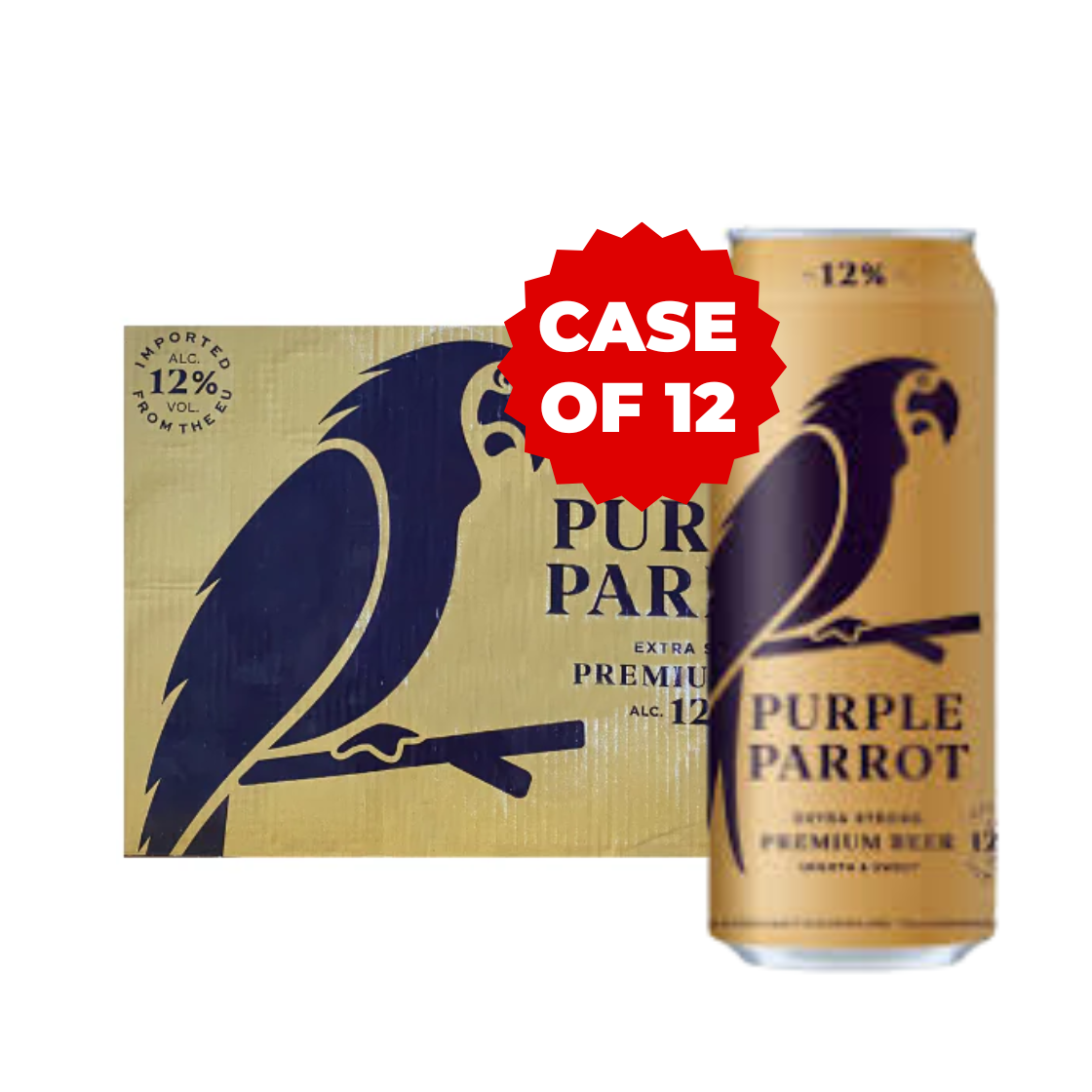 PURPLE PARROT BEER 12% CAN (12X50CL)