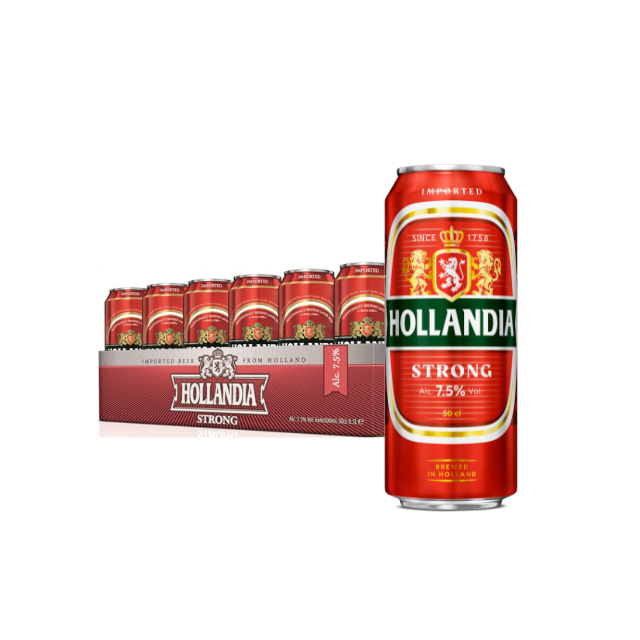 HOLLANDIA STRONG 7.5% BEER CAN (24X50CL)