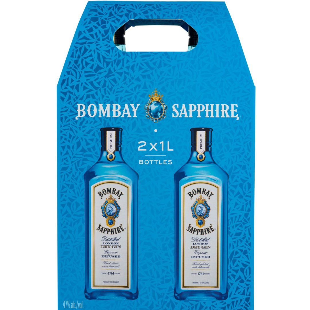 BOMBAY SAPPHIRE TWIN PACK 2XLTR