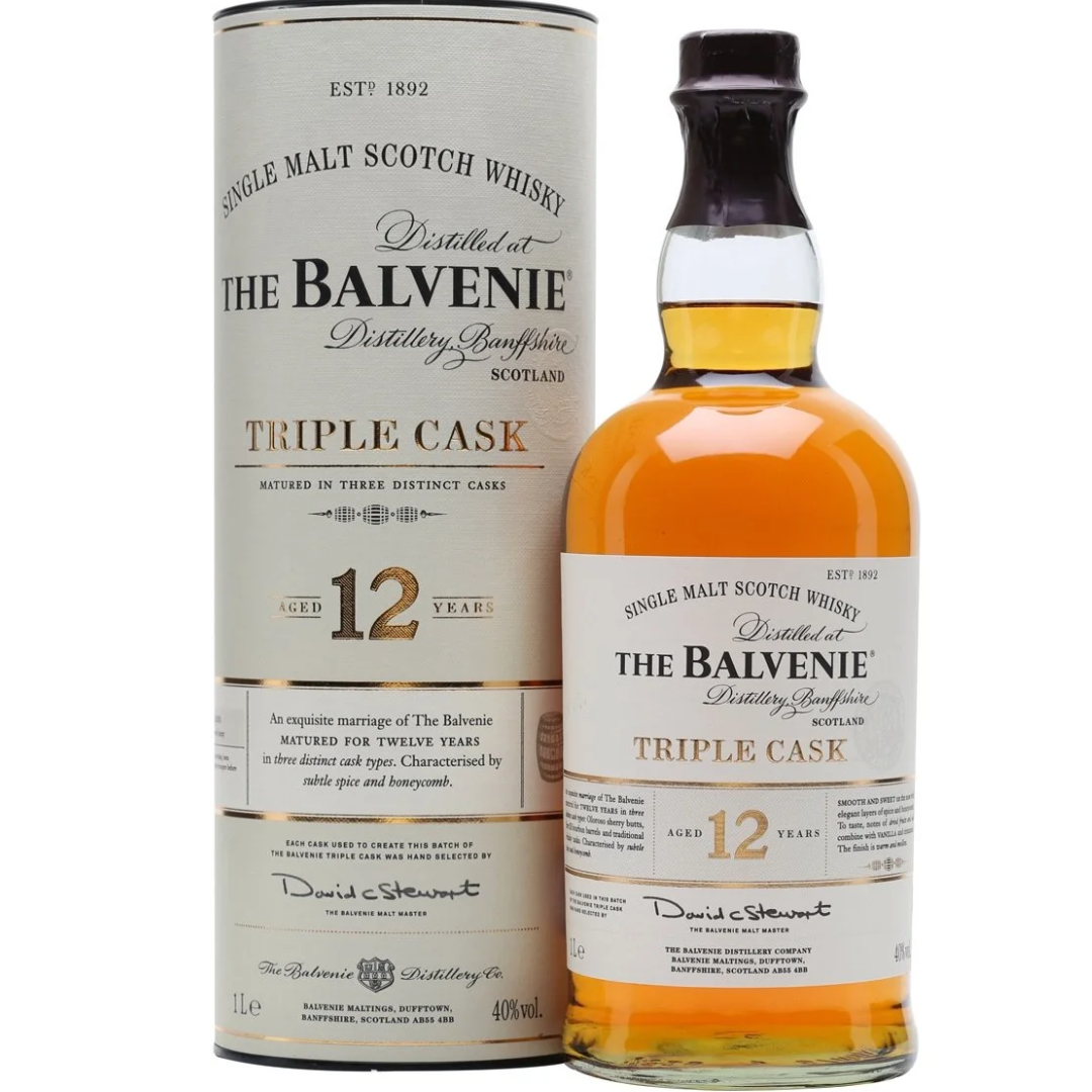 BALVENIE 12 YEARS TRIPLE CASK WHISKEY LTR