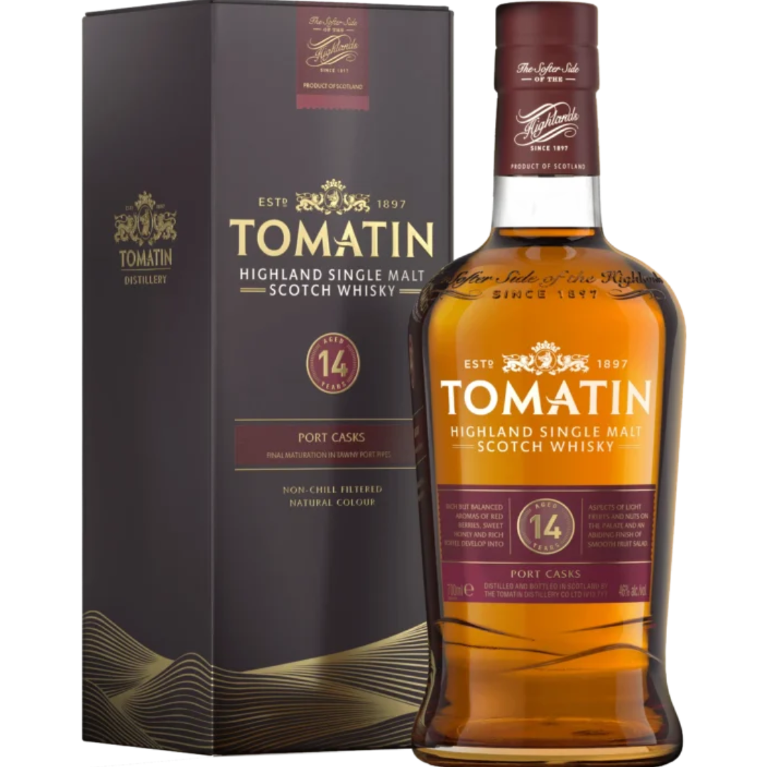 TOMATIN 14 YEARS PORT CASK WHISKY 70CL