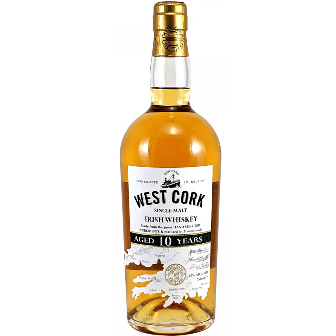 WEST CORK 10 YEARS WHISKEY 70CL