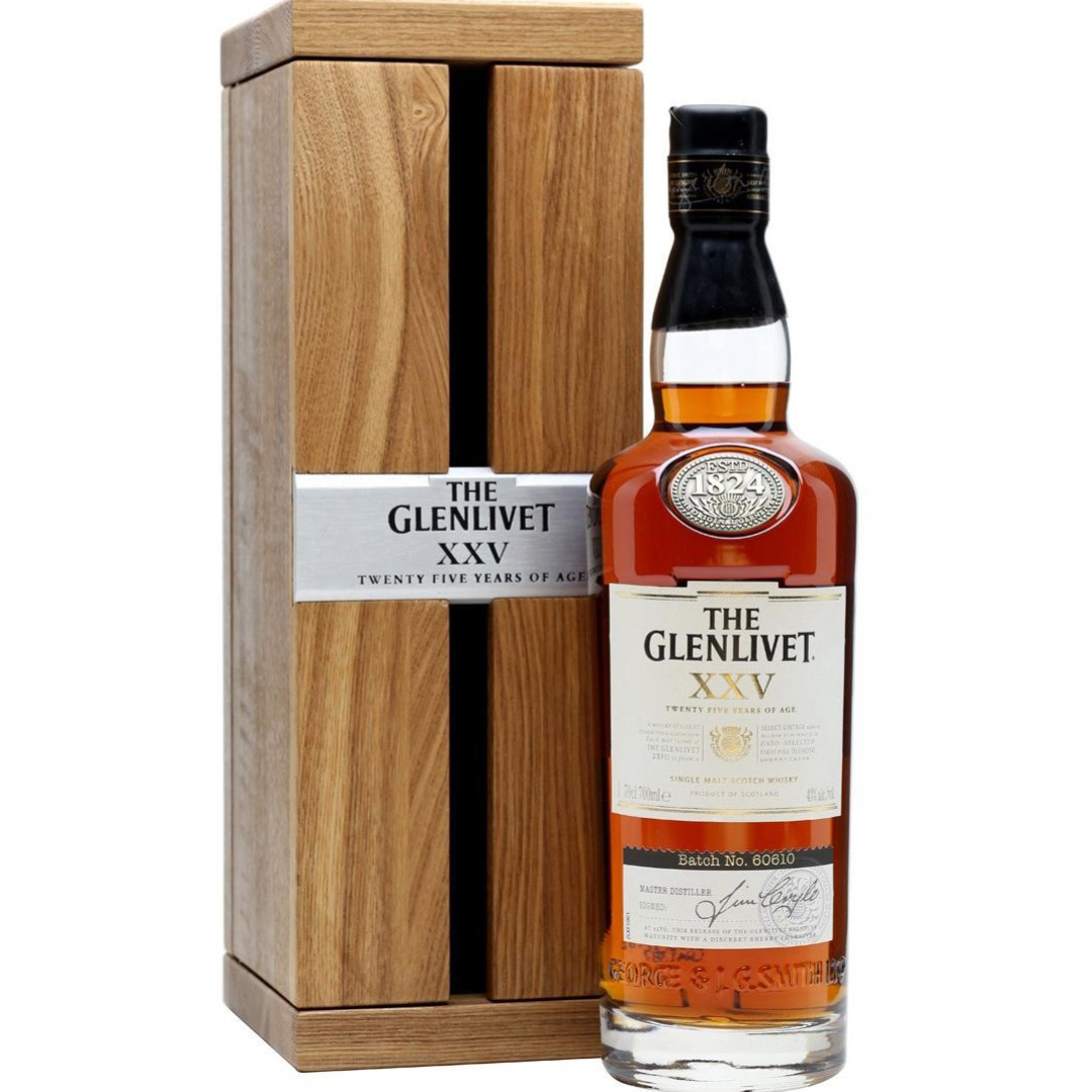 GLENLIVET 25 YEARS OLD WHISKEY 70CL