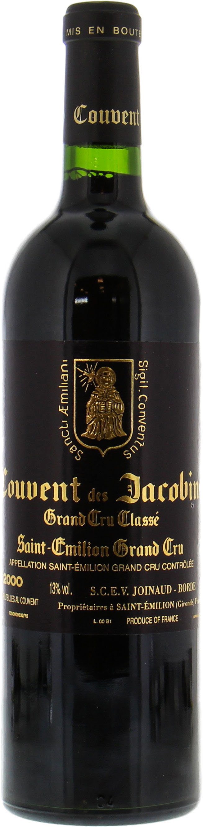 CHATEAU COUVENT DES JACOBINS 2000 75CL