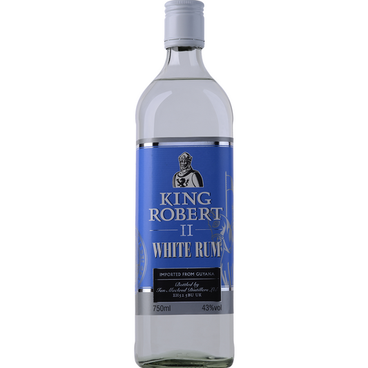 KING ROBERT'S WHITE RUM 75CL