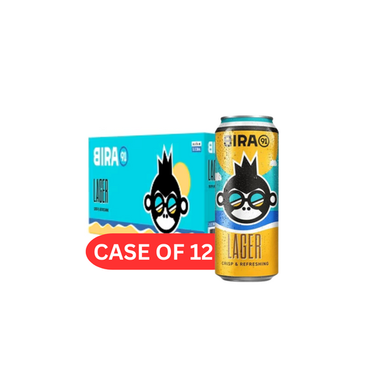 BIRA 91 LAGER CAN BEER (12X33CL)