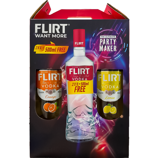 FLIRT ORANGE LTR + LEMON LTR + 50CL FREE ( PROMO PACK)