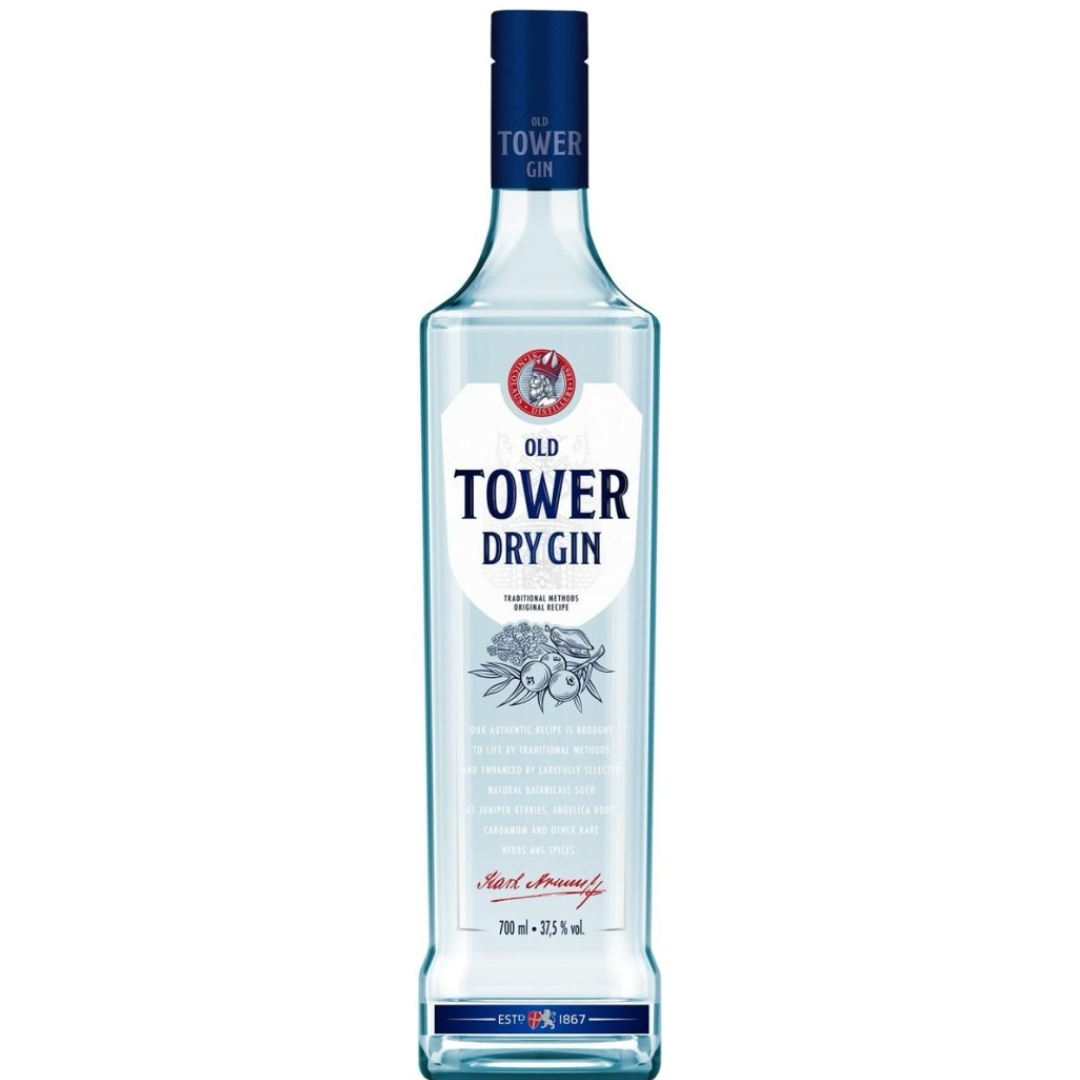 OLD TOWER DRY BLUE GIN 70CL