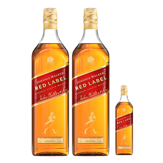 2 BTLS OF JW RED LABEL LTR + 20CL FREE
