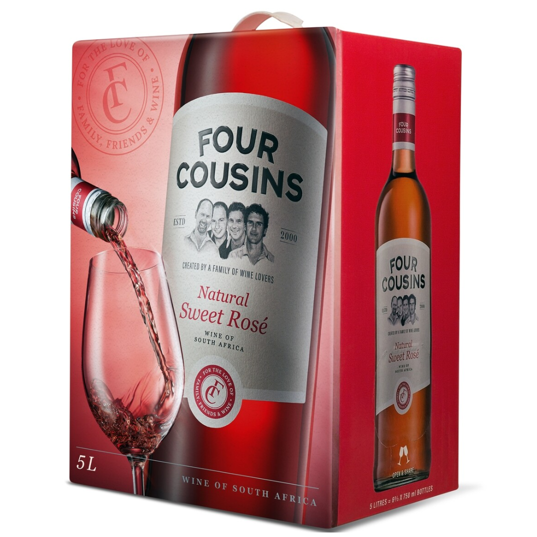 FOUR COUSINS NATURAL SWEET ROSE 5LTR